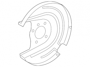 Rear left brake disc cover for Audi A3 22-25