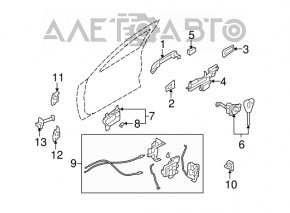 Upper front door hinge left Subaru Forester 08-13 SH