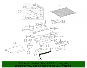Toyota Prius 2009 trunk opening trim beige