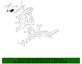 Right front fender bracket small Hyundai Kona 18-23