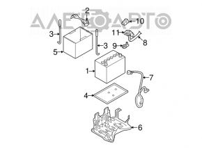 Battery stand for Nissan Murano z50 03-07