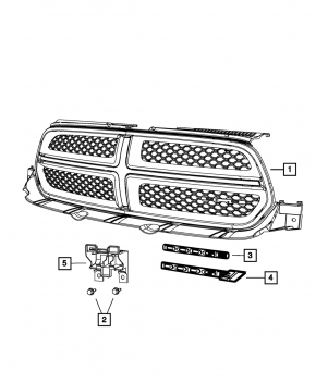Emblem inscription Dodge radiator grill grill Dodge Durango 11-12
