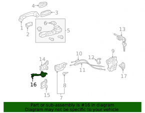 Front left door stop for Toyota Prius 20 04-09