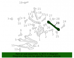Rear left transverse rod VW Touareg 11-17