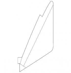 Molding door corner outer front right Audi Q5 80A 18-24 black gloss