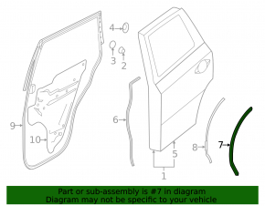 Rear left wing arch seal Infiniti JX35 QX60 13-20