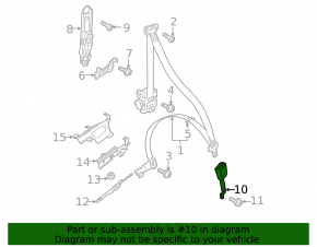 Audi Q3 8U 15-18 Black Passenger Seat Belt Latch