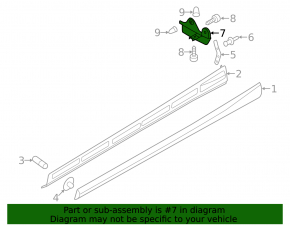 Mudguard threshold rear left Audi A3 8V 15-20