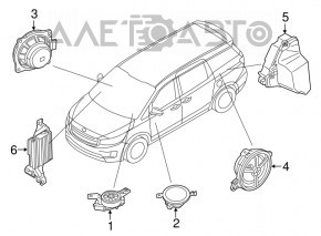 Front right door speaker Kia Sorento 16-20 JBL