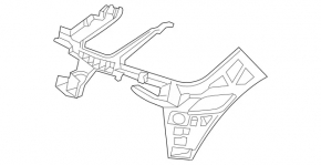 Left front bumper bracket for Mercedes W212 10-16