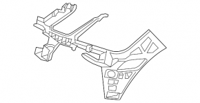 Left front bumper bracket for Mercedes W212 10-16