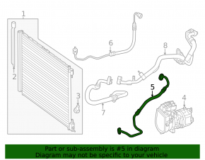 Air conditioning pipe condenser-compressor Mercedes GLC-class X254 43 AMG 23-25