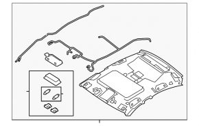 Headlining Mazda 6 13-17 gray under the sunroof