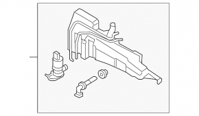 Ford Escape MK4 20-24 washer reservoir without motor, without deflector, without neck