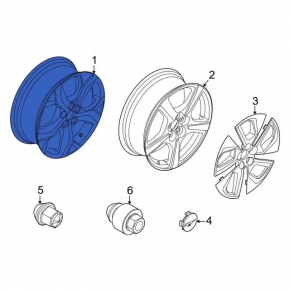 Wheel disk R18 Ford Mustang Mach-E 21-23 type 1