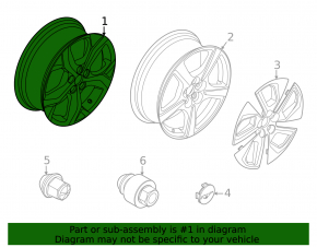 Wheel disk R18 Ford Mustang Mach-E 21-23 type 1