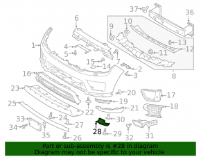 Right front bumper mudguard for Land Rover Range Rover Sport 18-22, with plug