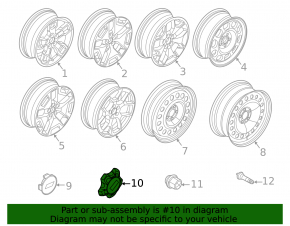 Center cap for Ford Bronco Sport 21-25 disc type 1