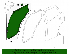 Mazda CX-50 23-25 rear right door seal