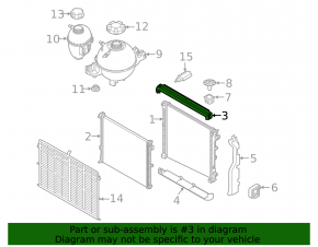 Upper radiator mounting frame for BMW X7 G07 19-25 3.0T plastic