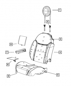 Driver's seat Fiat 500 12-13 without airbag