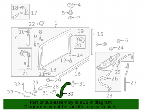 Lower cooling hose for Infiniti G25 G35 G37 4d 06-14