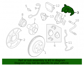 Rear left brake caliper BMW 6 F06 F12 12-18
