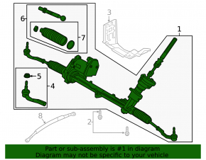 Volvo XC60 23-25 T8, B5, B6 electric steering rack