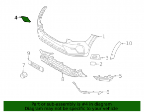 Volvo XC60 22-25 R-Design Front Bumper Tow Hook Cap