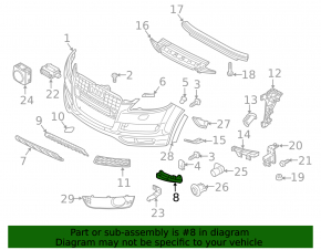 Front bumper mudguard right Audi Q7 4L 10-15 S-line