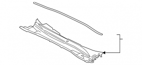 Windscreen wiper grille plastic Toyota Camry v70 18-24 chips, cracks
