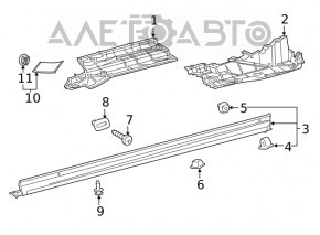 Rear right underbody protection for Toyota Rav4 19-25 2.5