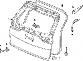 Right tailgate hinge for Honda CRV 23-25 electric door