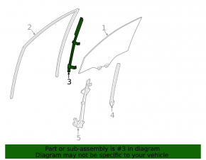 Acura MDX 14-20 Front Left Door Glass Guide