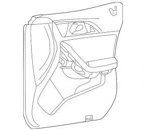 Door trim card front left Infiniti QX30 17-19 plastic and leather beige