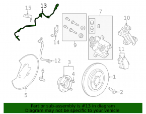 ABS sensor rear left Ford Explorer 13-12