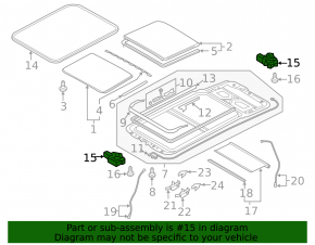 Audi Q3 8U 15-18 glass panoramic motor