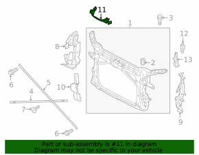 Seal of the bonnet lock hook Audi A3 8V 15-16