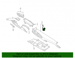 Air temperature sensor in the cabin Hyundai Ioniq 17-22 in the dashboard
