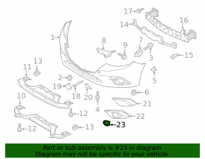 Left fog light frame Mazda 3 14-16 BM ring prerest
