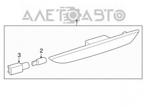Ford Mustang mk6 right rear bumper dimensions 15-23