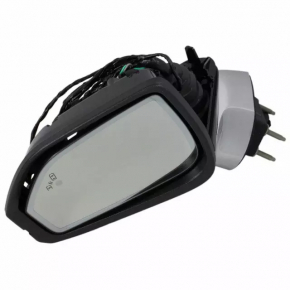 Side mirror left Lincoln MKZ 13-16 16 pins, BSM, camera, auto-dimming, turn signal, beige+chrome