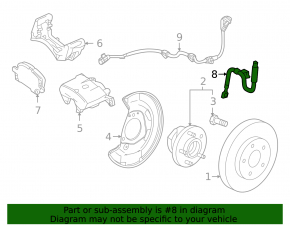 Brake hose front right Chevrolet Volt 11-15