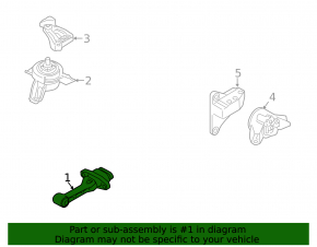 Rear engine mount for Kia Sorento 10-15 2.4