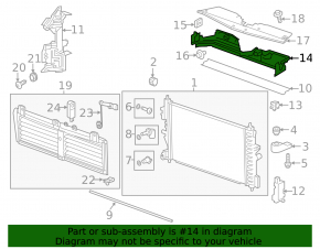 Upper radiator deflector Chevrolet Cruze 16-