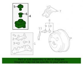 Lexus RX300 98-00 Master Brake Fluid Reservoir