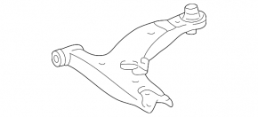 Lower control arm front right Toyota Corolla e12 02-06