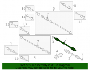 Drive axle shaft front right Hyundai Veloster 12-17 manual transmission