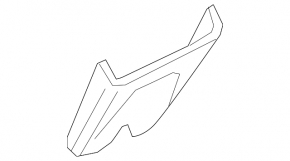 Interior mirror trim Audi Q7 16-19 black, for camera, broken mount