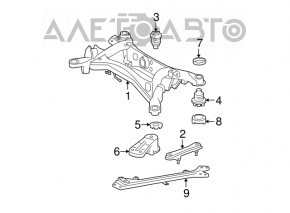 Subframe rear Lexus IS250 IS300 IS350 06-13